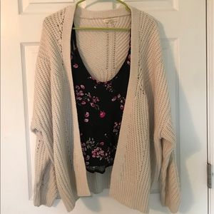 LA Hearts Oversized Knit Cream Cardigan